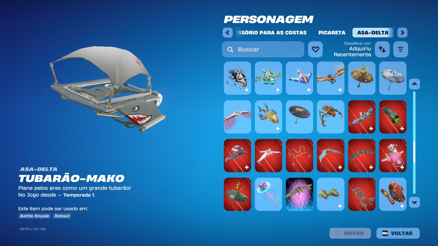 CONTA DE FORTNITE SEASON 2, 3, 4 + TUBARÃO MAKO + STW OG!!!!