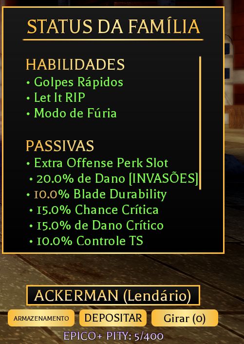 MELHOR build de TS perks miticas+ackerman family+ asa do yuno