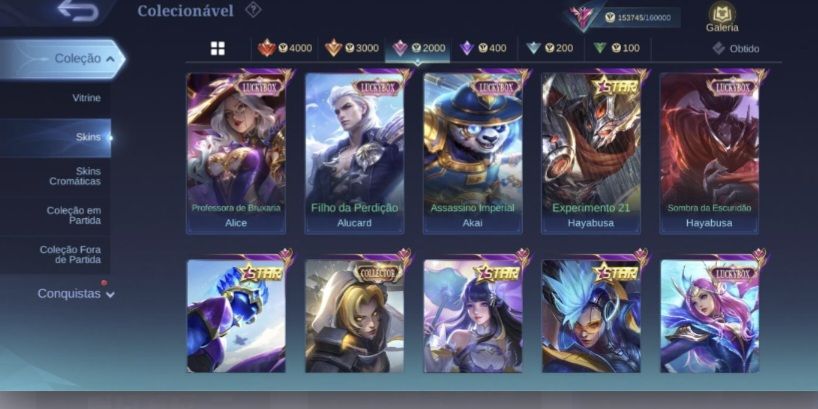 Conta mobile legends colecionador prestigiando 1