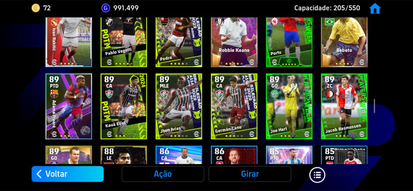 TIME EFOOTBALL MOBILE COM MESSI DA CHUTEIRA BIG TIME CR7 SHOW TIME E RODRI 106