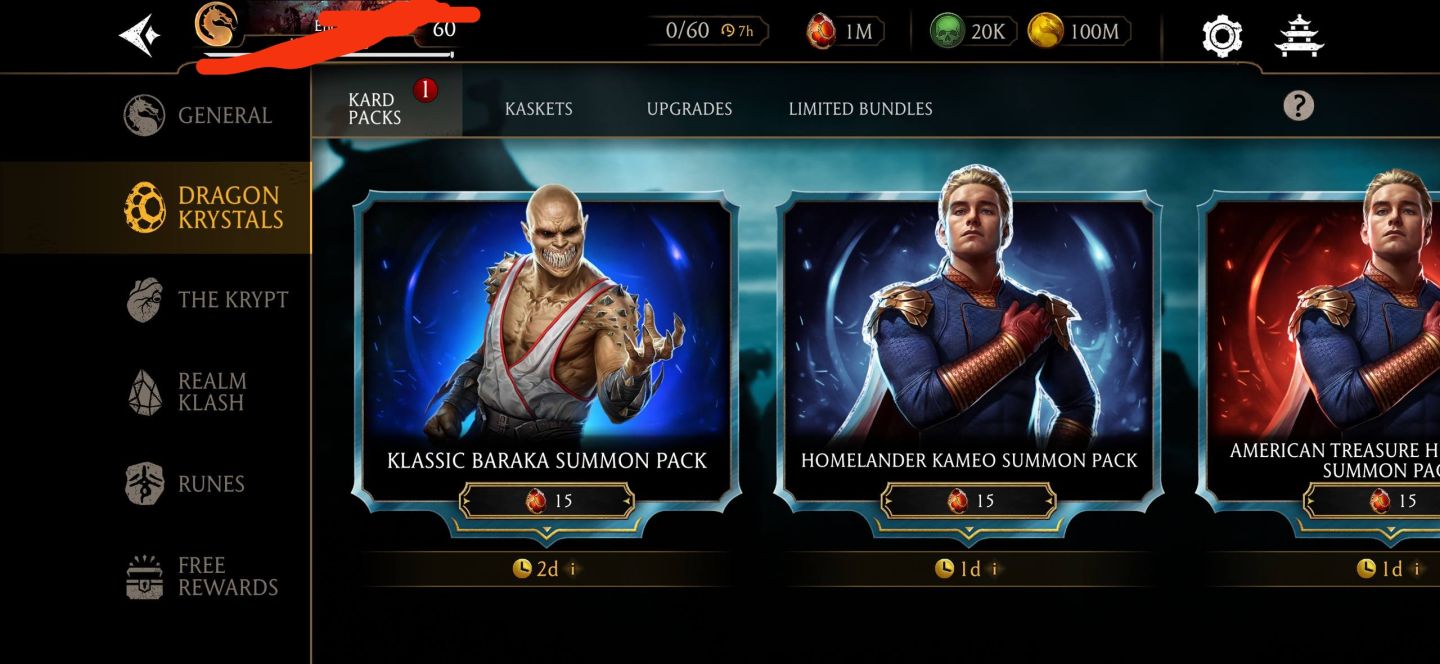 Melhores Contas de mortal Kombat mobile 1 milhão de almas