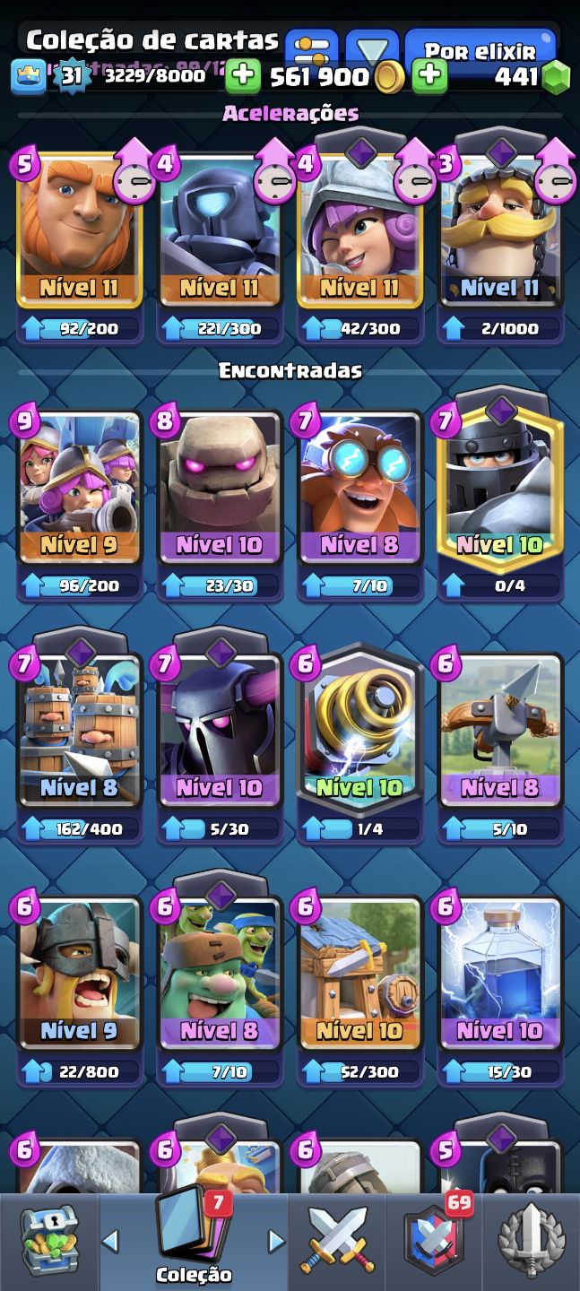 CONTA DE CLASH ROYALE ANTIGA COM MUITAS CARTAS E COM UM DOS EMOTES MAIS RAROS.