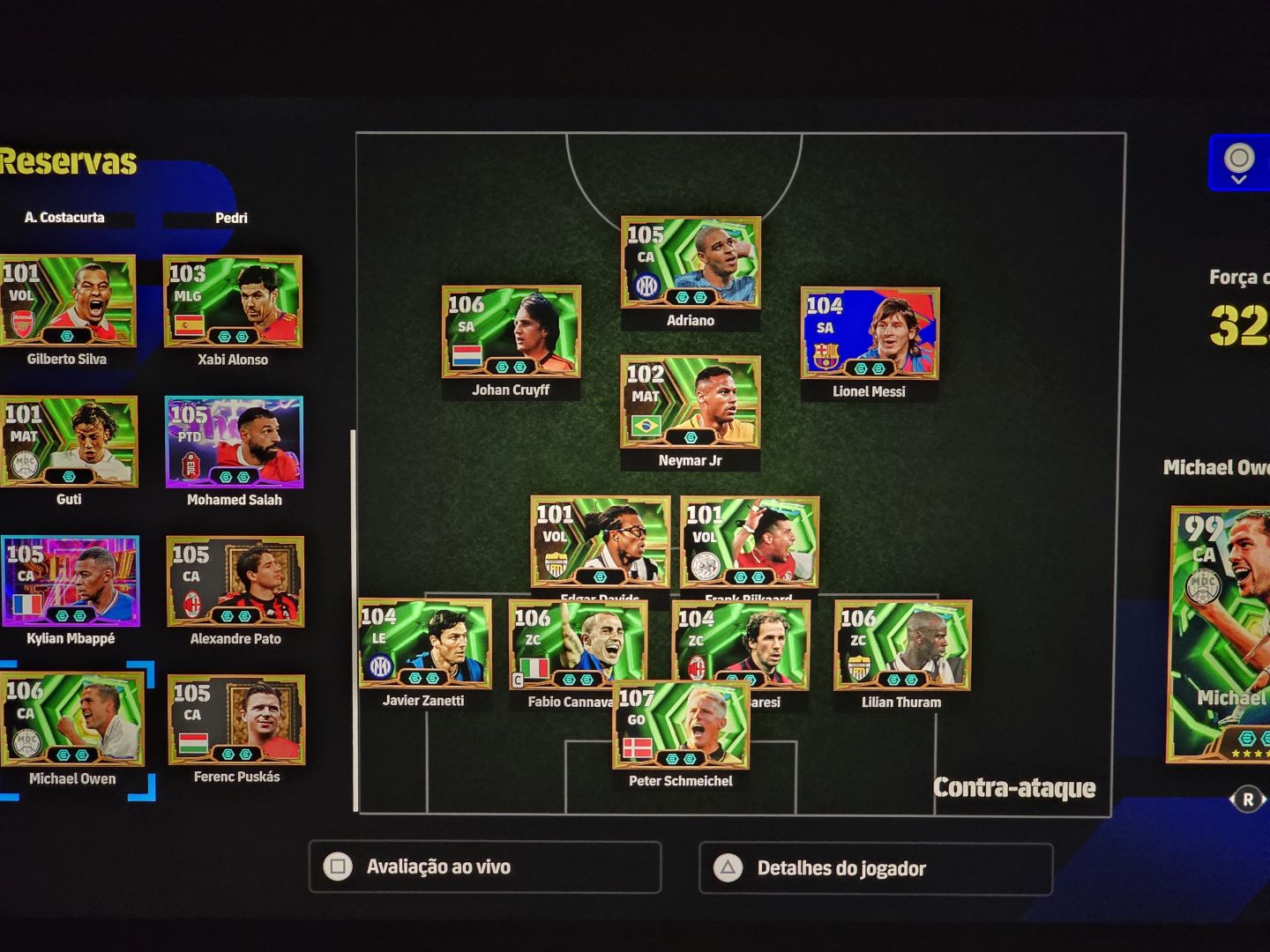 Messi + Mbappé + Cruyff + Adriano | Conta eFootball FC 3261