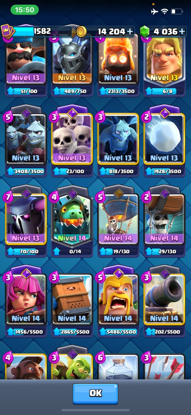 Conta clash Royale 11,250 k troféu