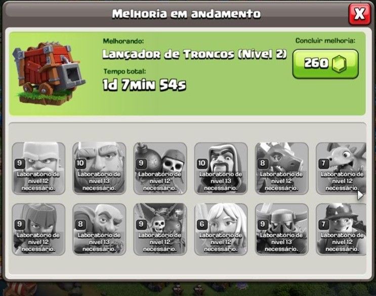 CONTA clash of clans centro de vila lv13 90% full
