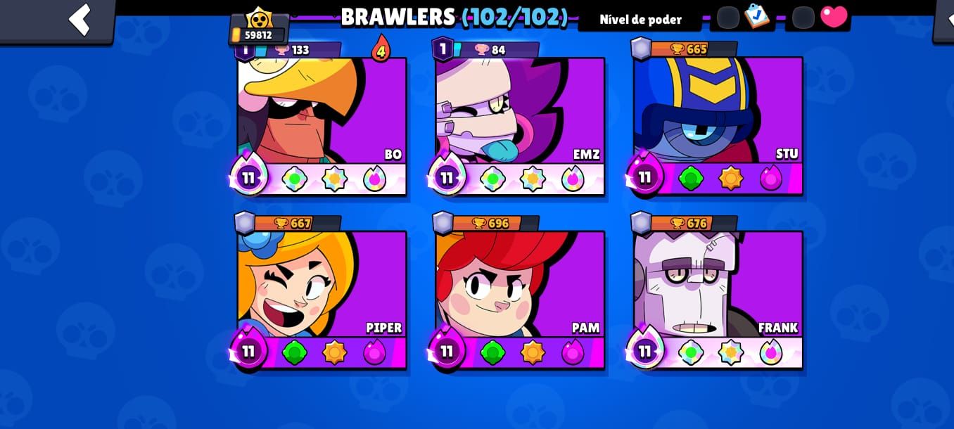Contra BrawStars 79.6k -87 herois FULL- Fama Alienigena