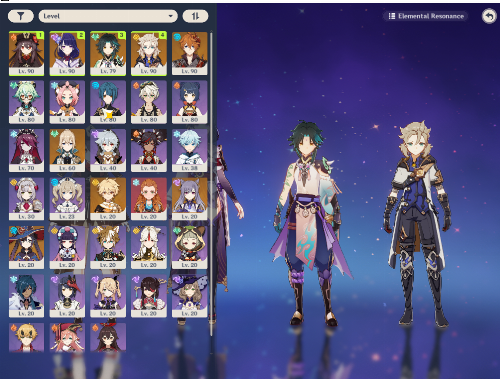 Genshin Impact Compte Hight Level AR55 Server EU / PC/ Phone