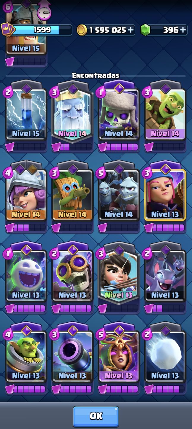 CONTA DE CLASH ROYALE COM CARTAS MAX E VÁRIAS EVOLUÇÃO