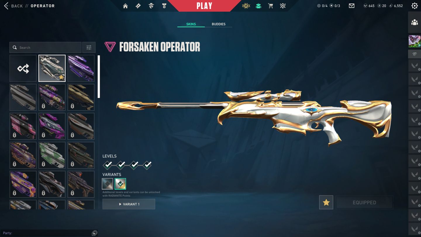 Conta valorant com varias skins ( sem dados de recuperação )