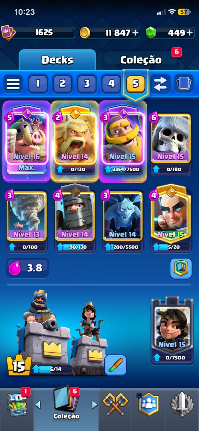 Conta clash royale 12K TROFÉUS - 122/122 cartas - Porco Real evo MAX
