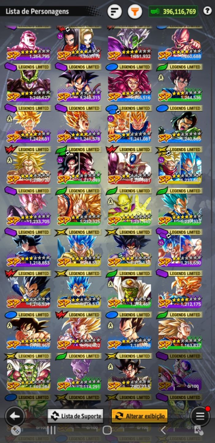 DRAGON BALL LEGENDS | CONTA LVL 188 | VÁRIOS LL | PERSONAGENS FORTE | FUL ACESSO