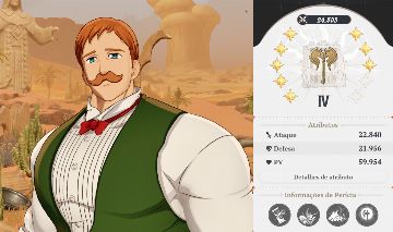 Conta EndGame Escanor C8/ ARMA C7 / 82K POWER/ 19/21 personagens