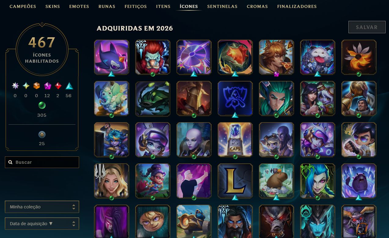 Conta Nível 1308 - 2.2M de pontos com Zaahen (top 01) 1.8M com Jinx