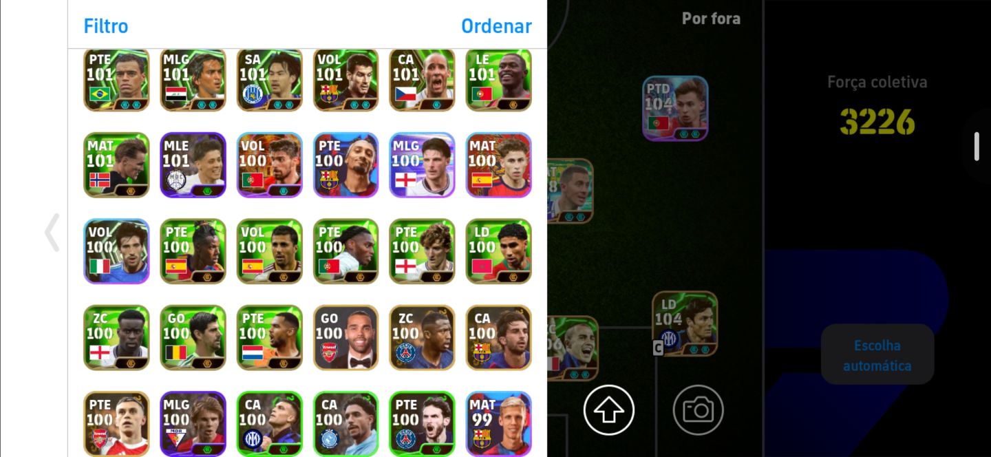 Conta efootboll com hazard 109 e Cristiano Ronaldo 105!!!