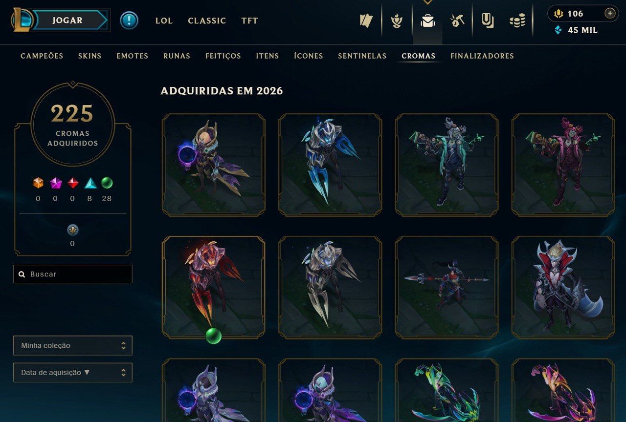 Conta Lvl 564, unico dono, 338 skins (negociável)