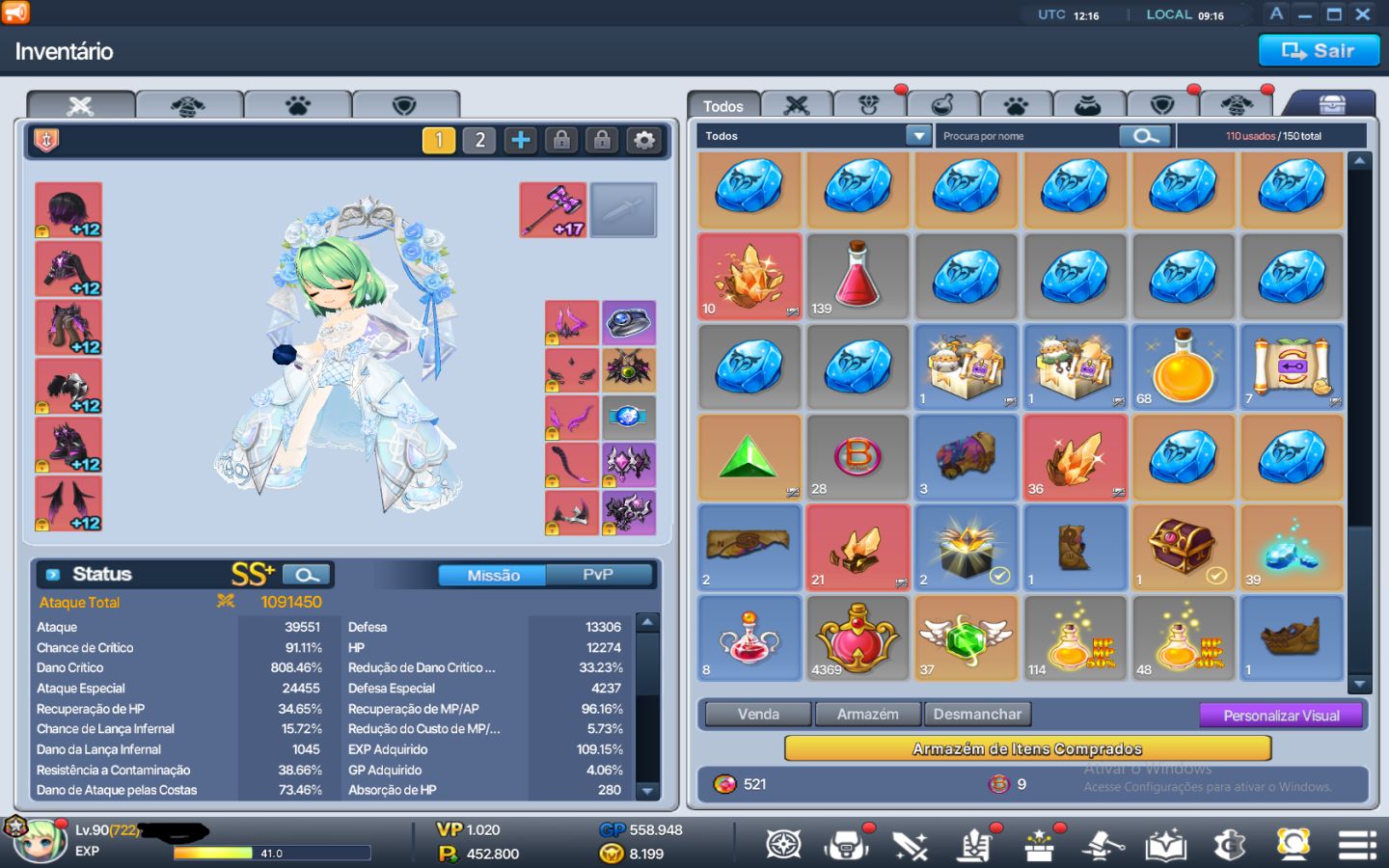 Grand Chase Classic | CLV 722 | 10 Cartas Reaper | Full Set Void | Conta End Gam