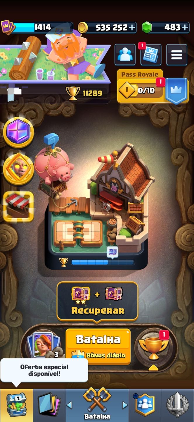 Conta de clash pra sair rápido