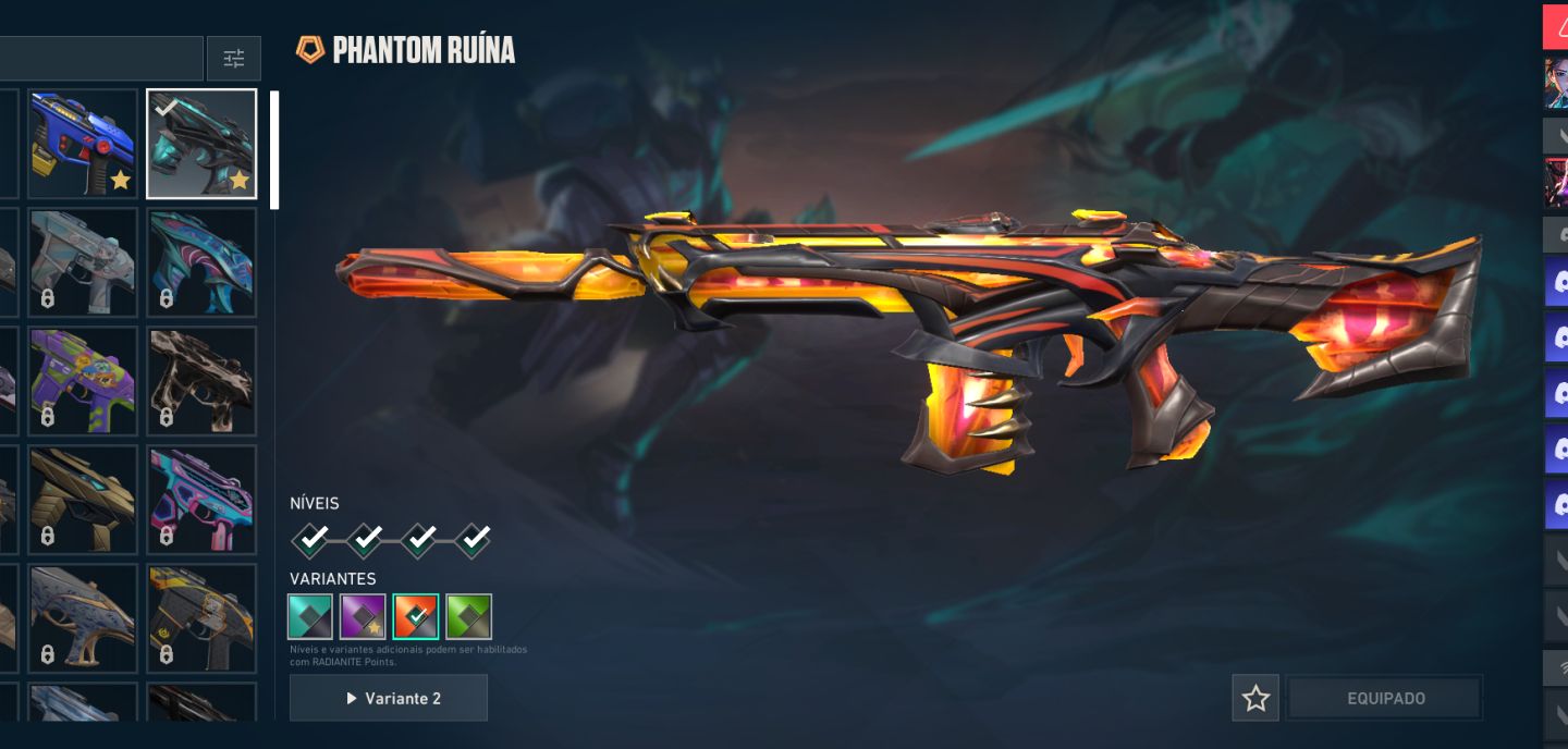 Conta valorant com skins, diamante 1