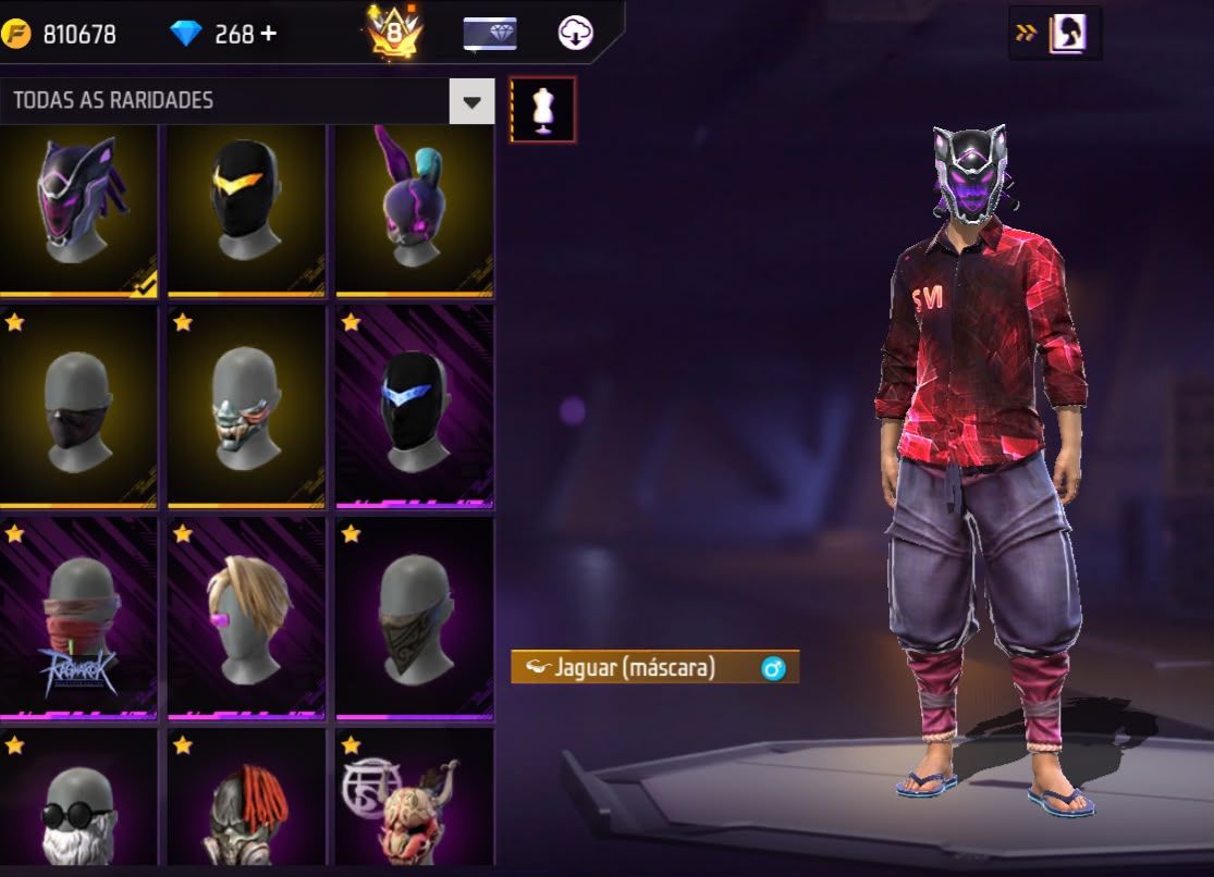 Conta Free Fire com Primeiro Terceiro Setimo Passe Ragnarok Mestre S6 S7 Prime 8