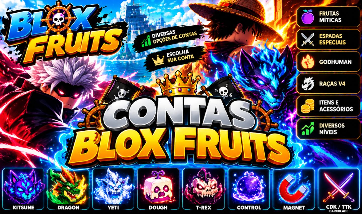 BLOX FRUITS | CONTAS LV MAX | GODHUMAN | KITSUNE | DRAGON | CDK | T-REX PERM |