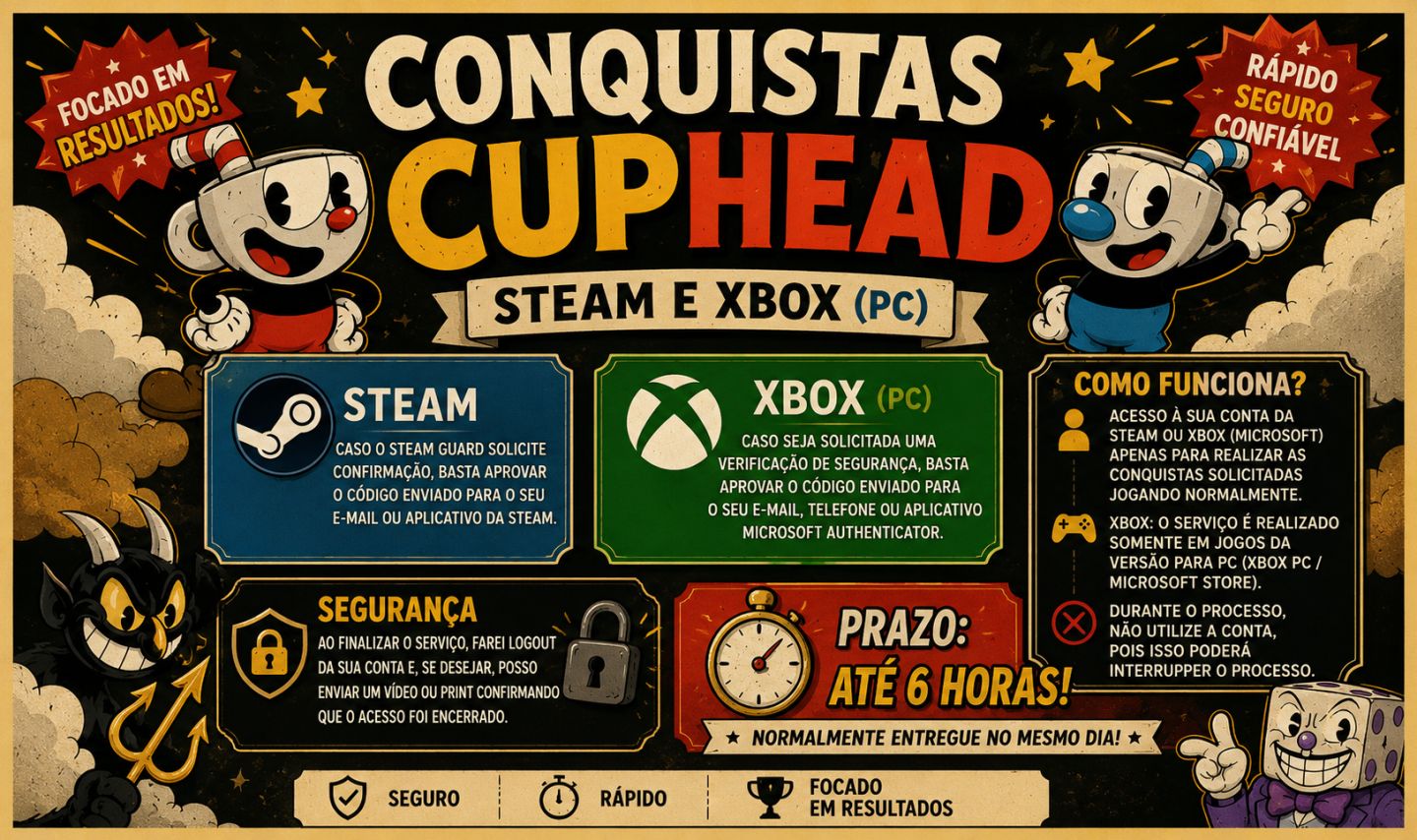Platina Cuphead Xbox(pc) e Steam