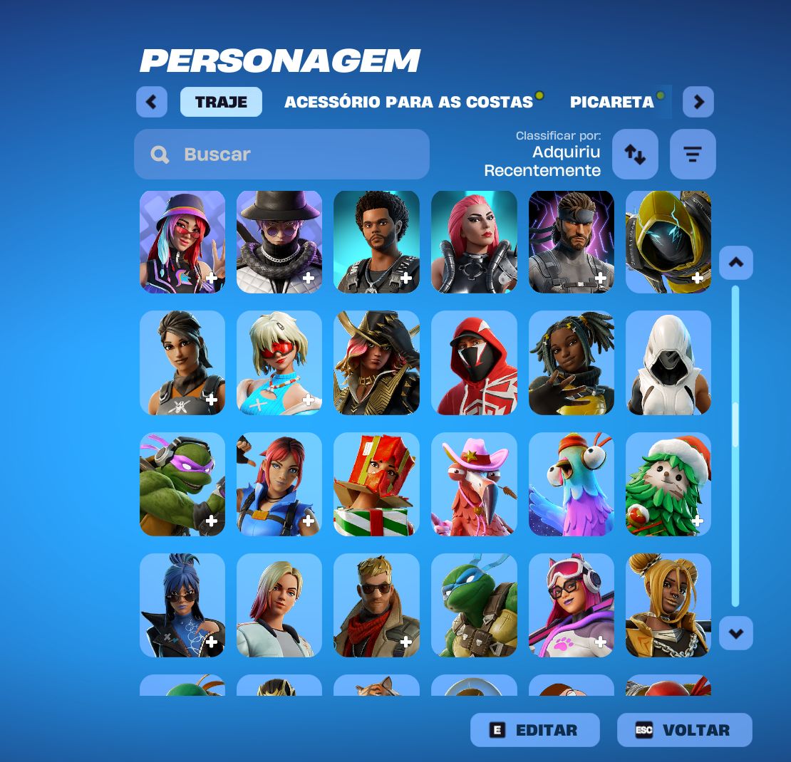 CONTA FORTNITE SEASONS ANTIGAS E PACOTES EXCLUSIVOS