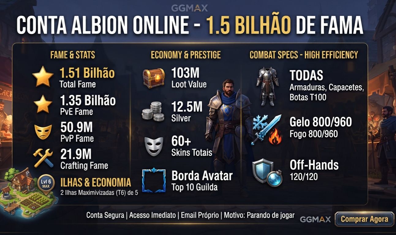 Conta do Albion Online altamente avançada (High-End) América
