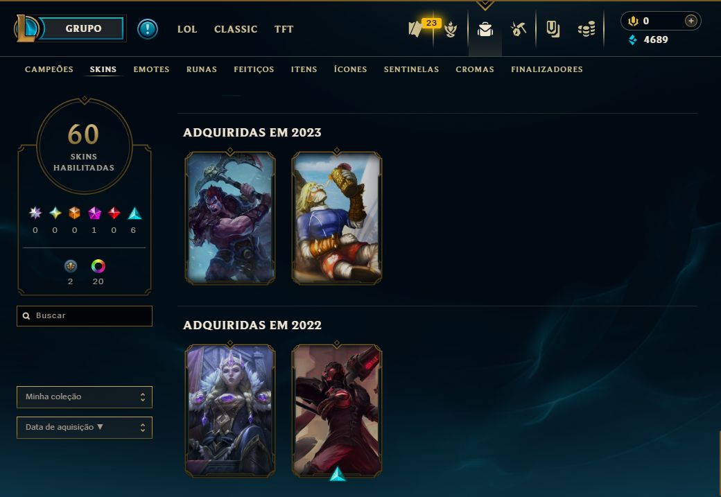 Conta LoL Diamante 4