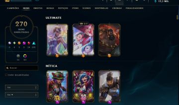 CONTA LOL - 270 SKINS - DONO ÚNICO - UNRANKED - LV 610 - 70 CROMAS - SKINS CARAS