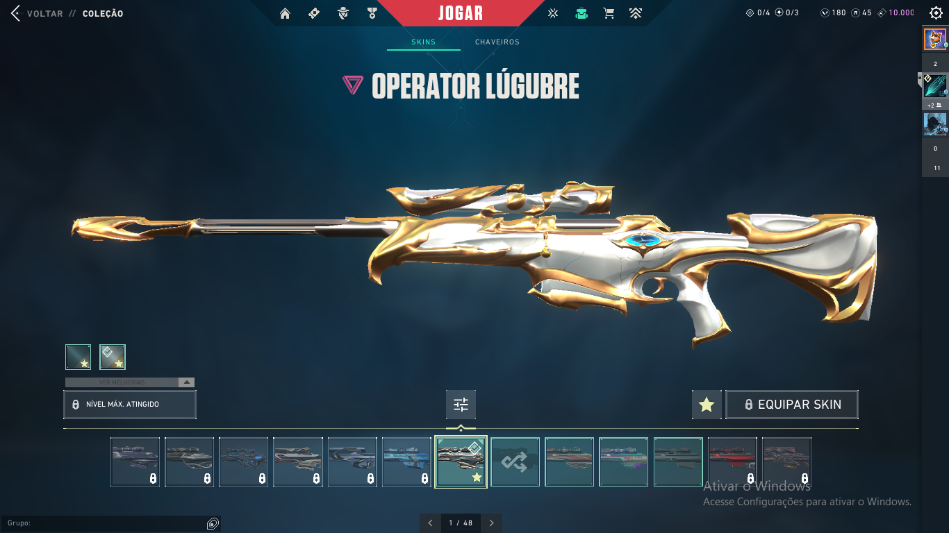 Conta VALORANT LV.200+ com diversas skins.