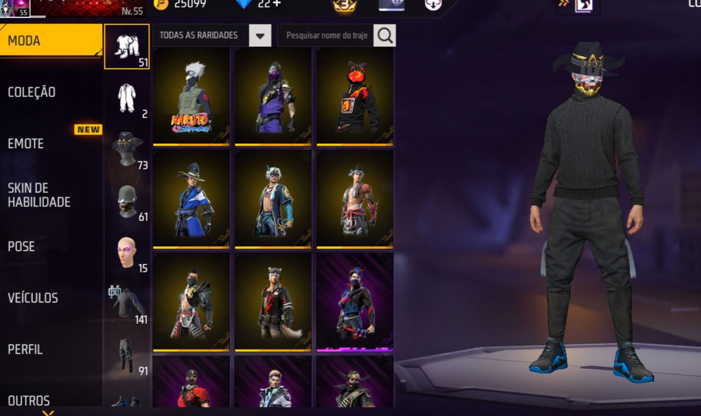 Conta Free Fire FULL ACESSO