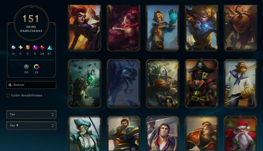 CONTA LOL - LV 242 - BANDEIRA PRAIAS PECAMINOSAS - SKINS 151