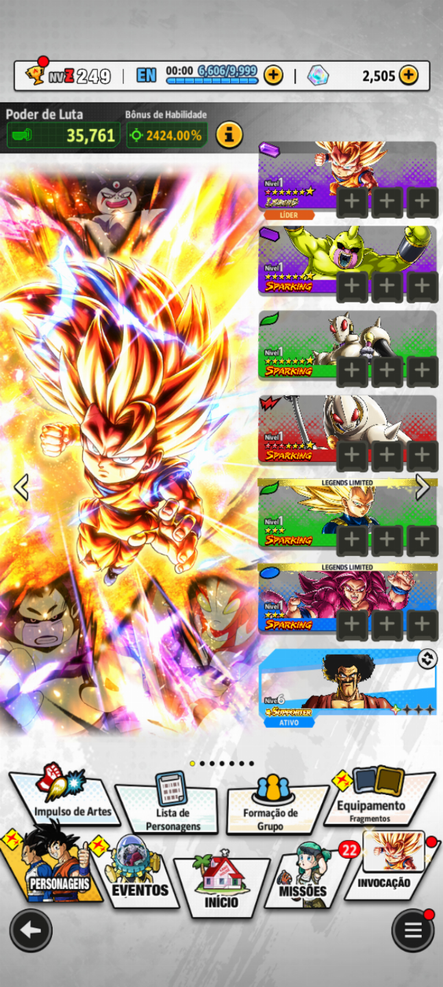 CONTA DBZ COM O NOVO TRUNKS ULTRA 14 ESTRELA É OS NOVOS PERSONAGENS DO DAIMA