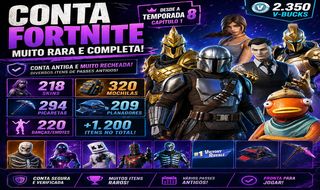 CONTA FORTNITE 218 SKINS + 2.350 V-BUCKS