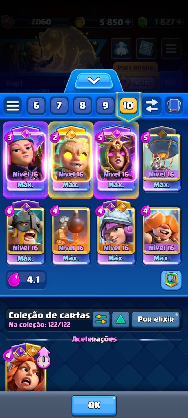 Conta de clash royale com todas cartas !