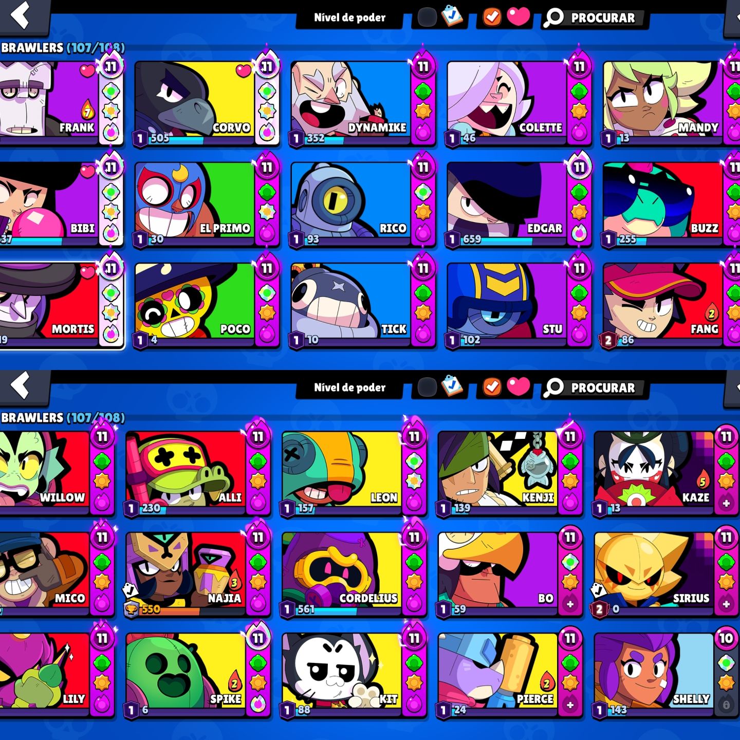 CONTA BRAWL STARS | 81.6K | 107 BRAWLERS | 287 SKINS | FULL ACESSO + DADOS