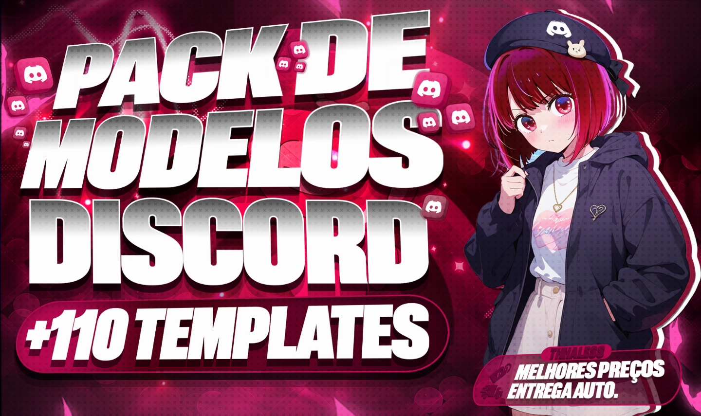 [MAIS BARATO] +300 MODELOS PARA SERVERS DE DISCORD, TODOS OS TIPO | ENTREGA AUTO