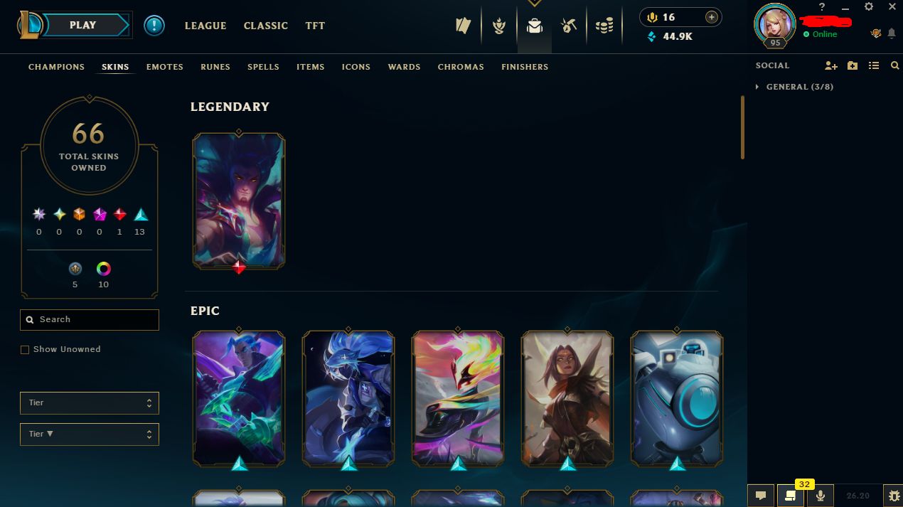 Conta Ex Ascendente + Conta Lol Esmeralda 3 no Mesmo Login / Skin Vct 2026