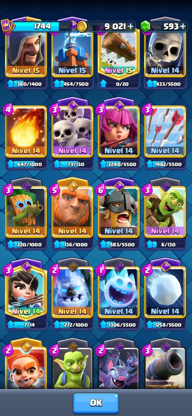 Conta clash royale 13k troféus, 10 anos de jogo , rainha level máximo