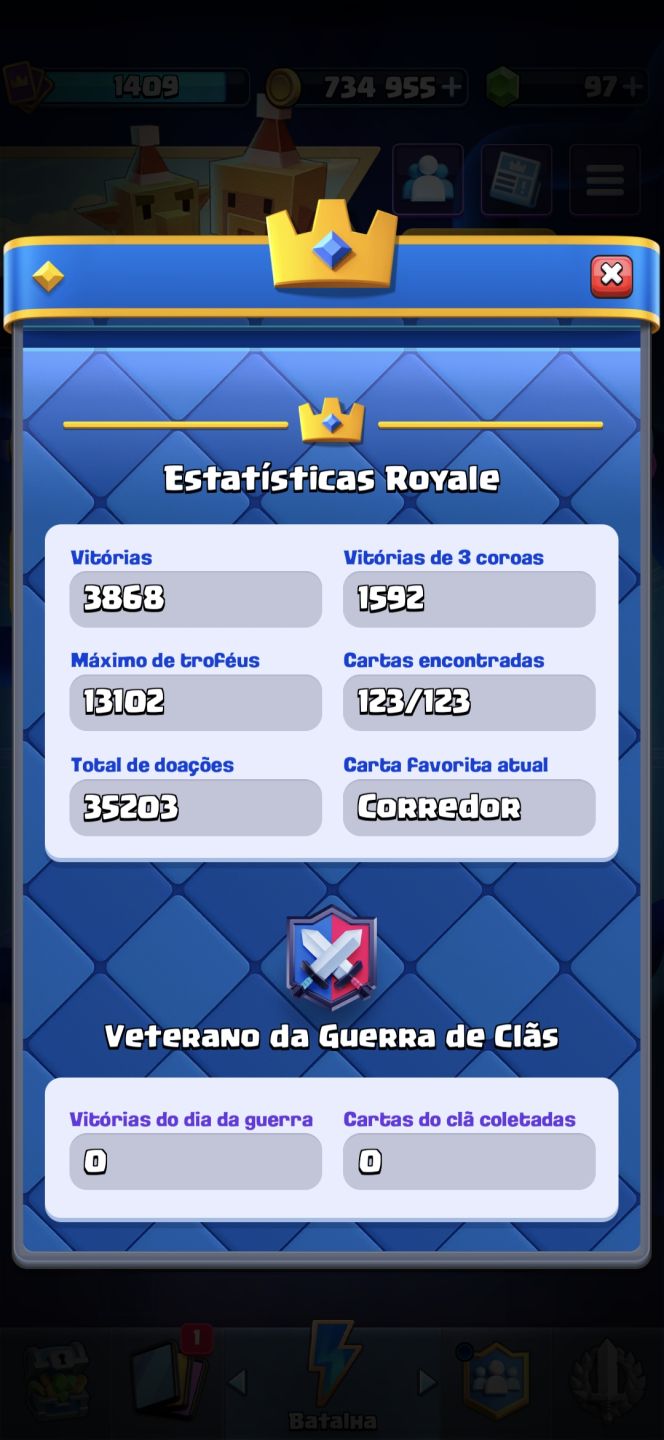 [CLASH ROYALE ] CONTA 13.1K TROFÉUS 4 ANOS DE CONTA