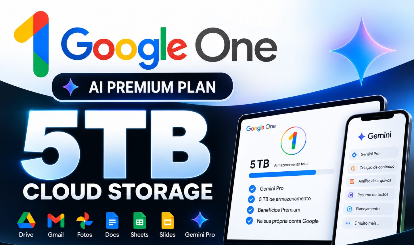 Google One Pro 5TB / Link de Ativaçao