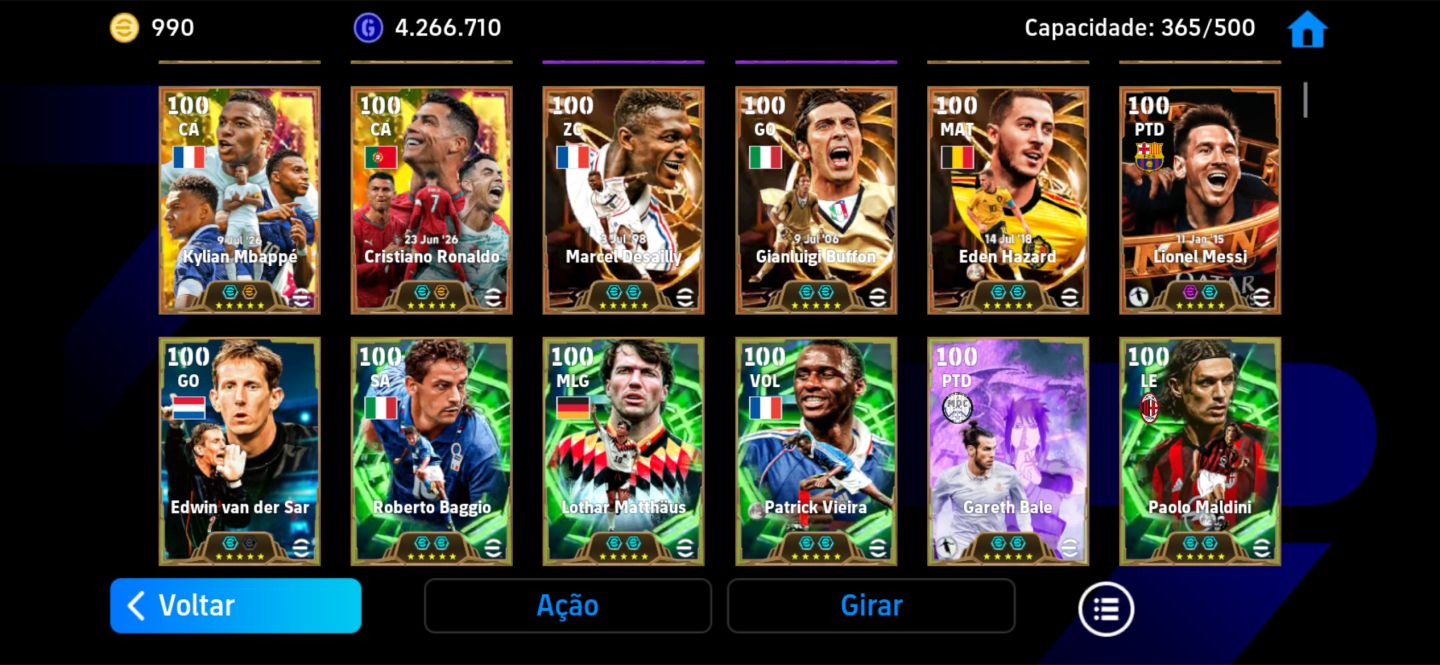 CONTA DE EFOOTBALL MOBILE COMPLETA
