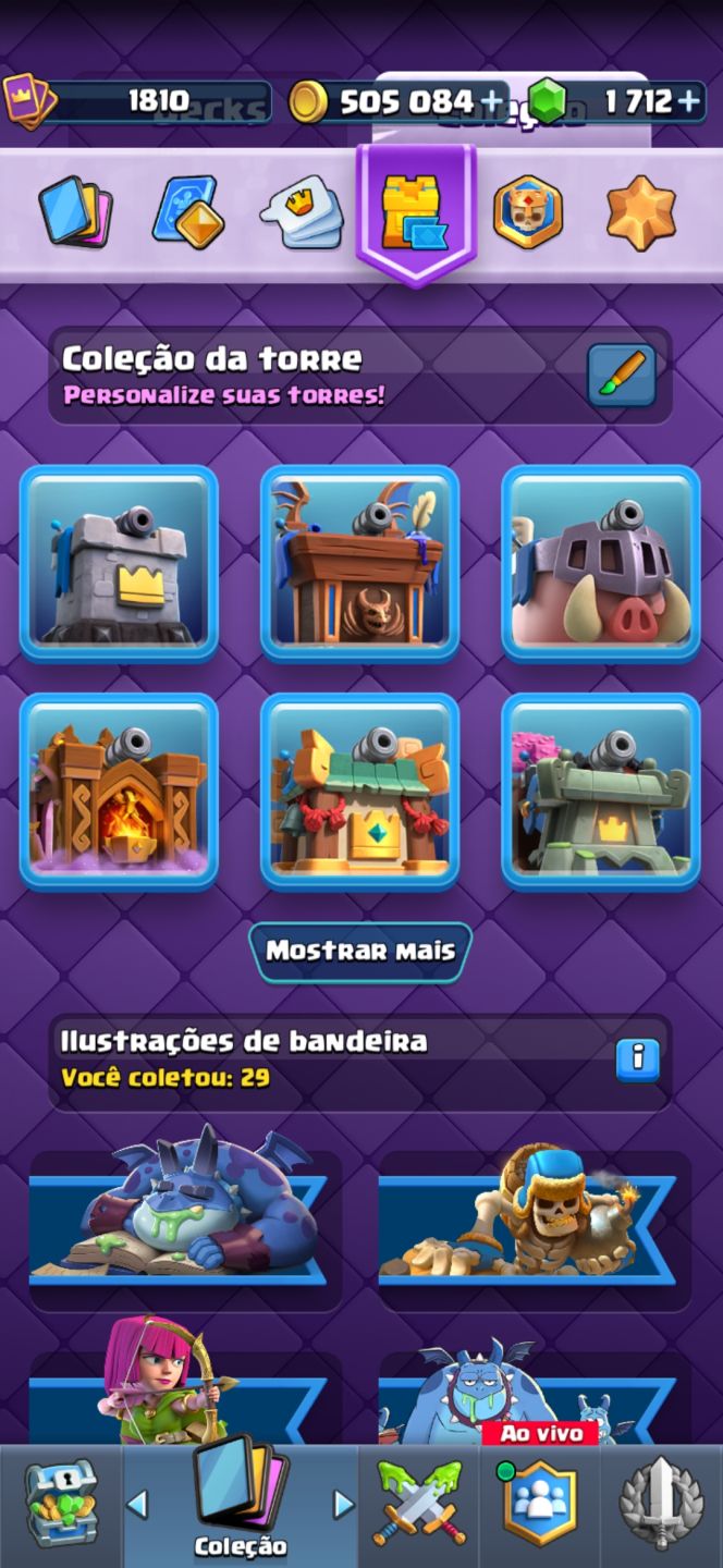 Conta clash royale full acesso lvl 1800+