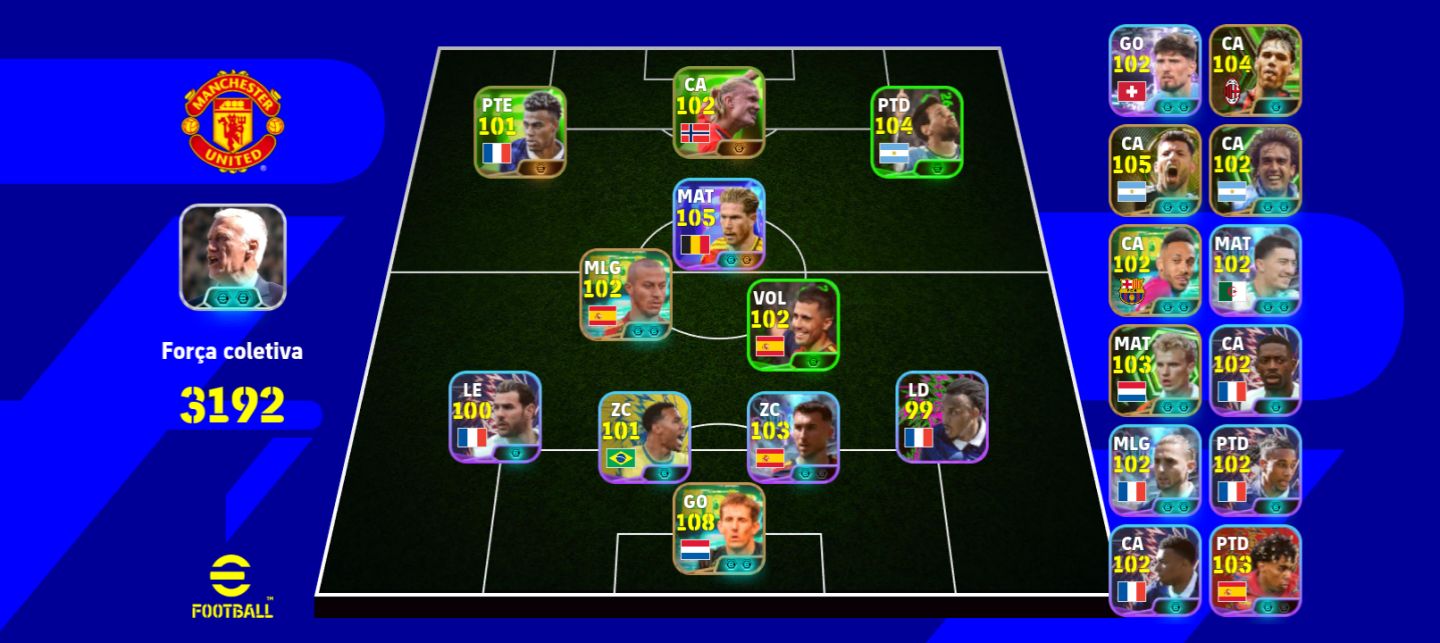 [ANDROID/IOS]CONTA EFOOTBALL COM VAN DE SAR 108+DE BRUYNE 105
