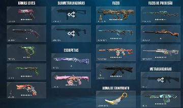 Conta com diversas skins, sem jogar a alguns meses