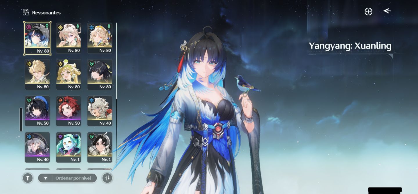 Conta wuthering waves Yangyang s4 com assinatura Lynae+assinatur suisui