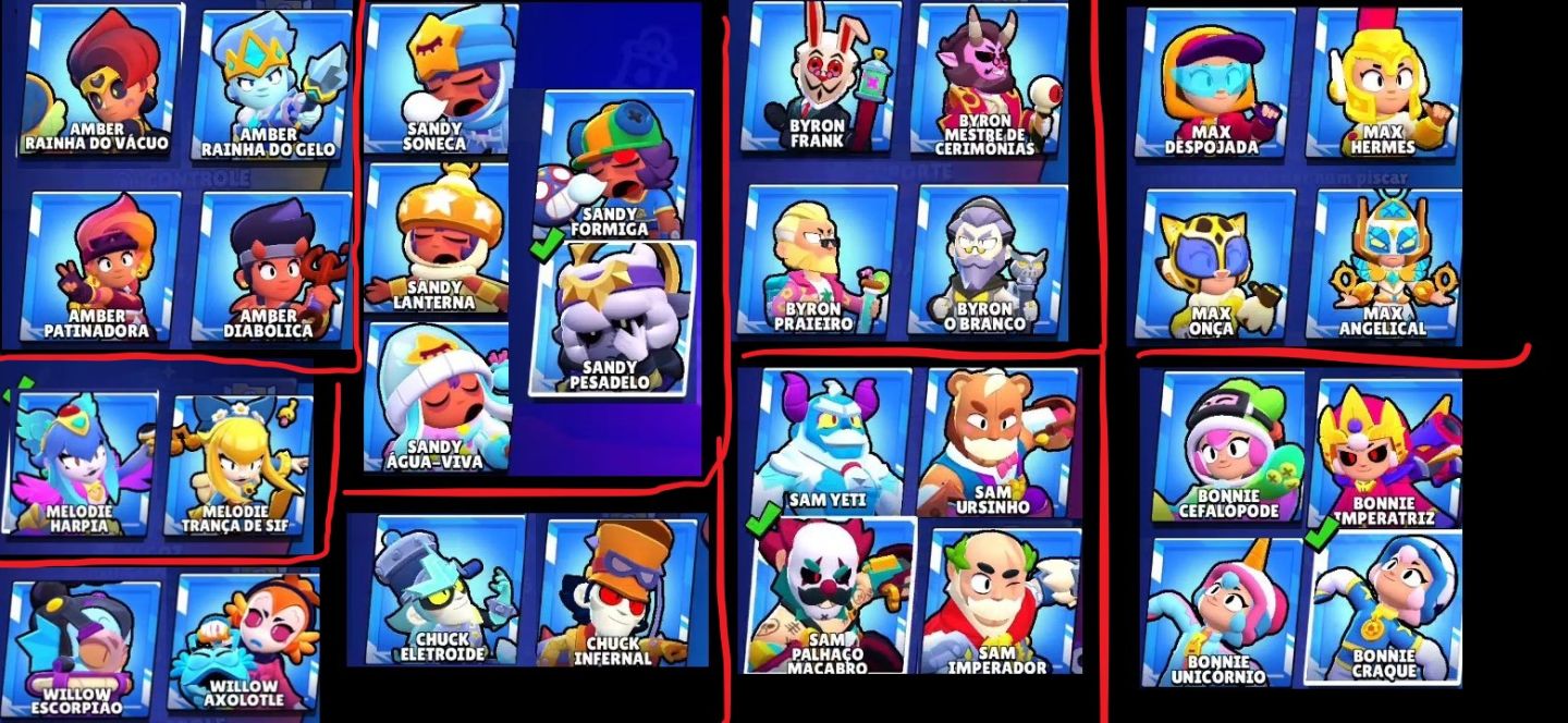 Conta Brawl Stars bem upada, Full Acesso 330+ Skins 106 Brawlers