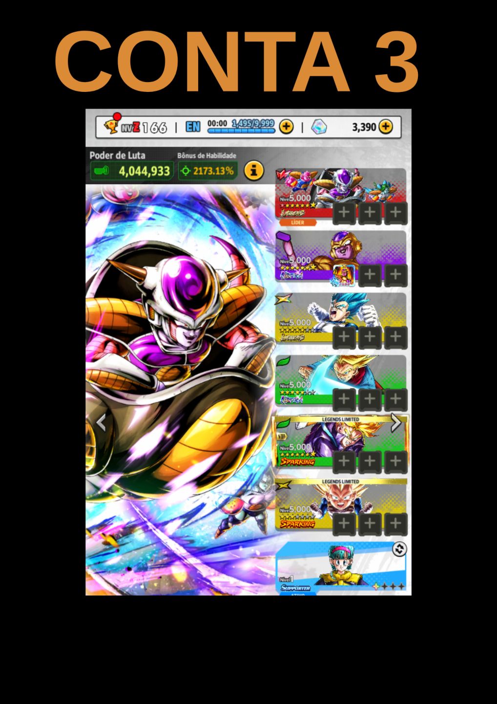 [DESCONTO 49%] SUPER PROMOÇÃO DRAGON BALL LEGENDS - CONTAS OP
