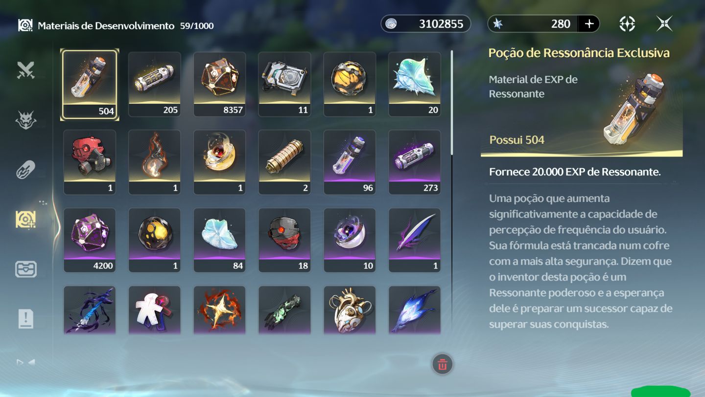 CONTA END GAME WUTHERING WAVES - 13 RESONATORS T5 + SIGN'S