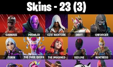 CONTA FORTNITE COM ATEMPORAL, TUBARÃO MAKO, 750 V-BUCKS E 23 SKINS